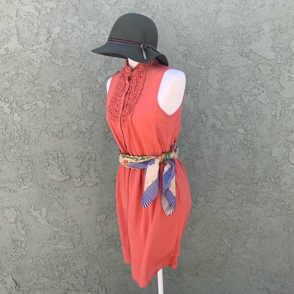 Demure Coral Dress - Picture 5 of 7